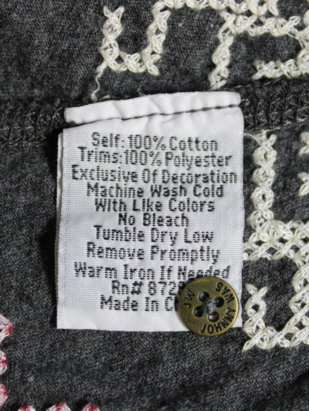 Johnny Was Tisha Dark Grey Embroidered Sleeveless Drape Cardigan Vest - Picture 11 of 12